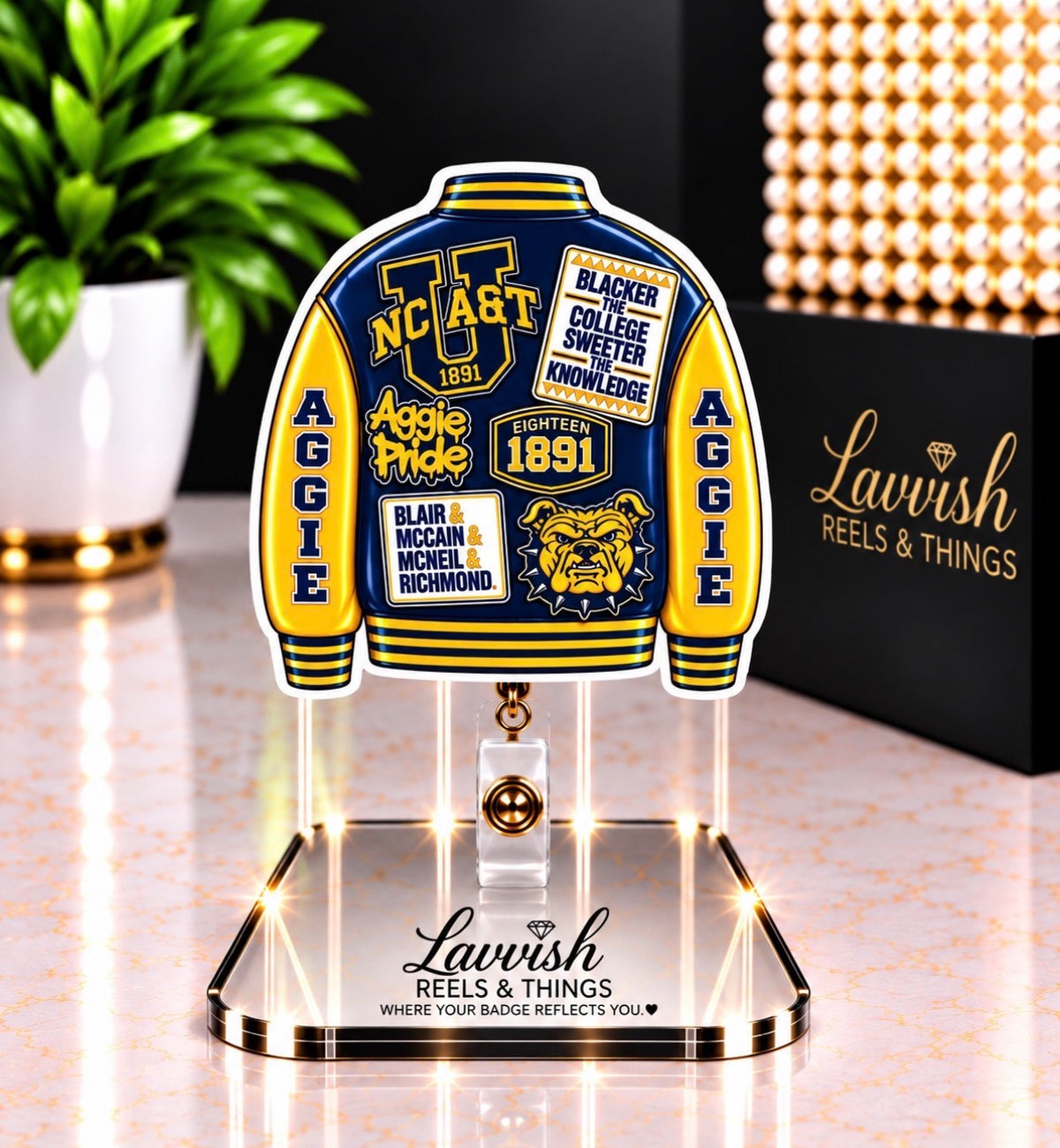 North Carolina A & T  and Alumni Badge Reel ID Holder