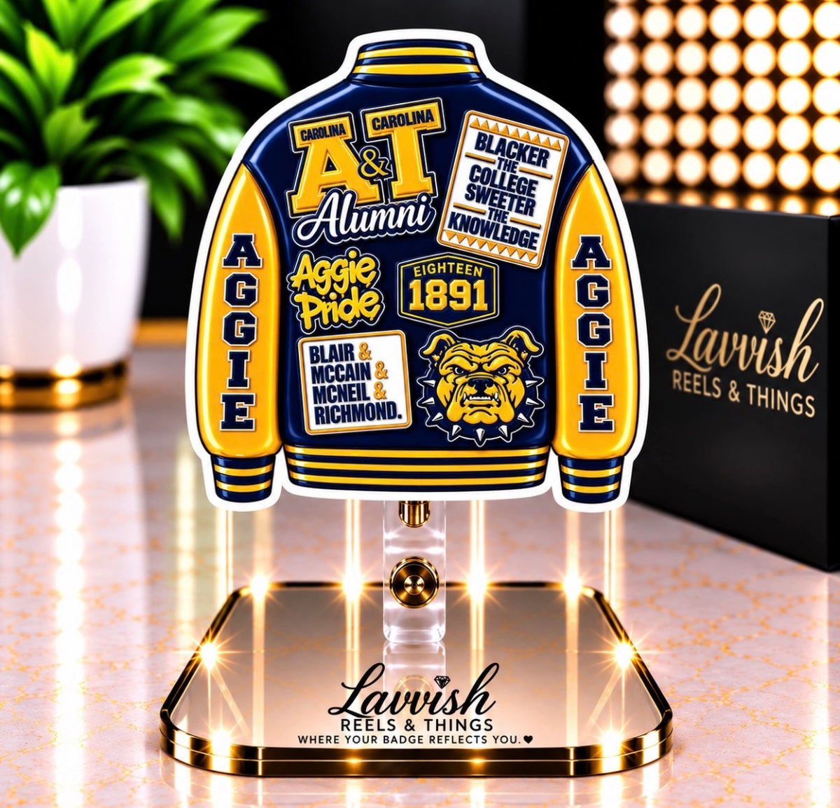North Carolina A & T  and Alumni Badge Reel ID Holder